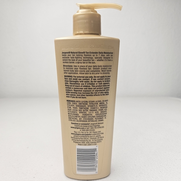 Jergens Natural Glow Tan Extender Daily Moisturizer 7.5 oz All Skin Tones - Picture 3 of 5
